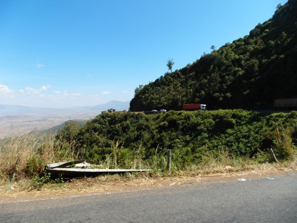driving through the hills of the Great Rift valley takes great patience and skill